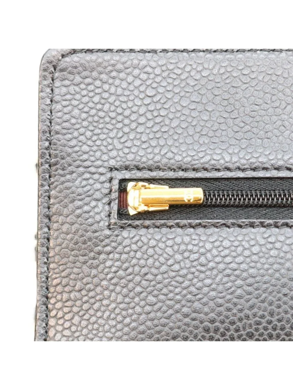 Chanel Black Tamless Classic Caviar Chain Wallet Shoulder Bag